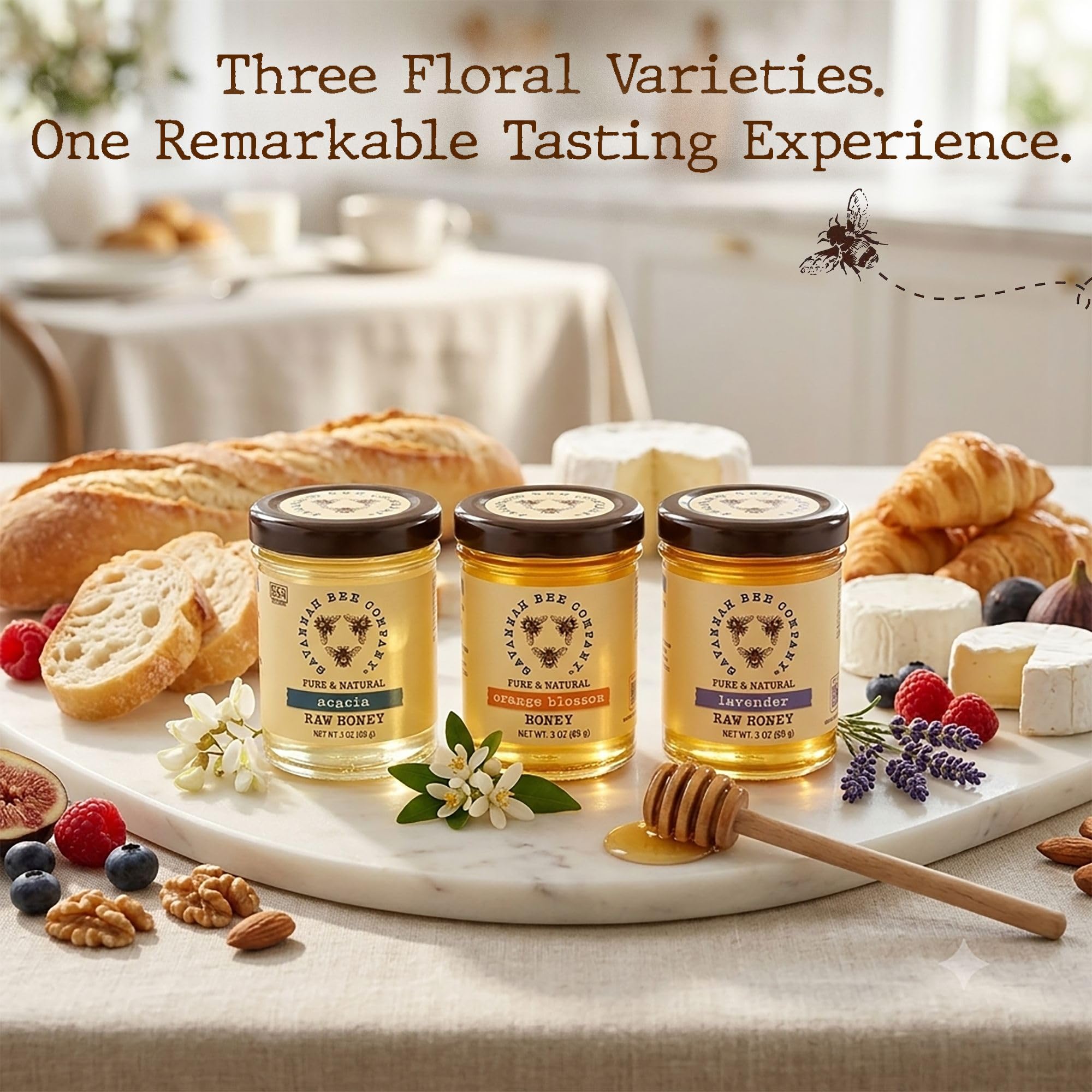 Amazon.com : Savannah Bee Company Honey Sample Set - Variety Gift